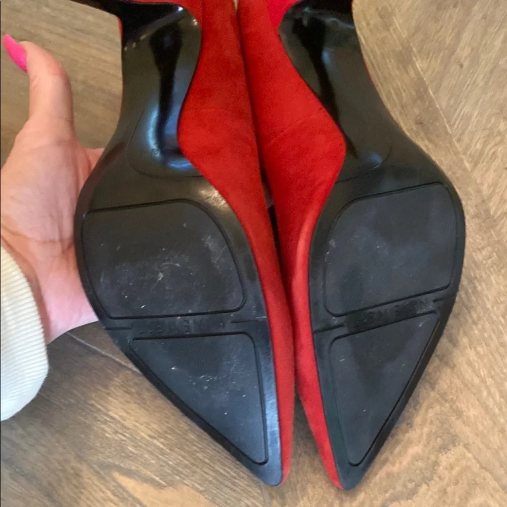 Nine West Red Suede Pumps - Picture 4 of 10